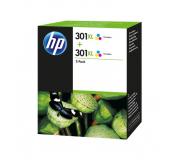 HP 301XL Color Pack de 2 Cartuchos de Tinta Originales - D8J46AE