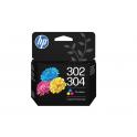 HP 302 / 304 Color Cartucho de Tinta Original - B7RT6AE / F6U65AE / N9K05AE