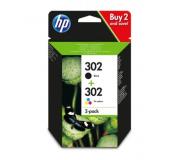 HP 302 Negro + Color Pack de 2 Cartuchos de Tinta Originales - X4D37AE