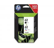 HP 62 Negro + Color Pack de 2 Cartuchos de Tinta Originales - N9J71AE