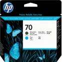 HP 70 Negro Mate / Cyan Cabezal de Impresion Original - C9404A