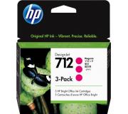 HP 712 Magenta Pack de 3 Cartuchos de Tinta Originales - 3ED78A