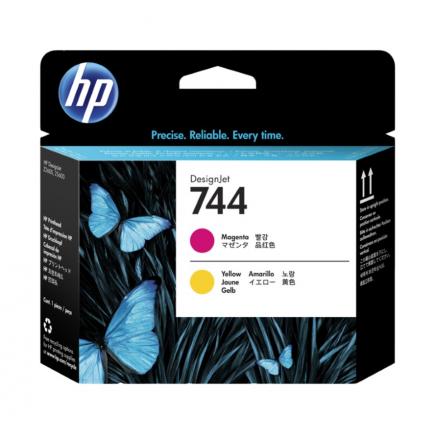 HP 744 MAGENTA / AMARILLO CABEZAL DE IMPRESION ORIGINAL F9J87A