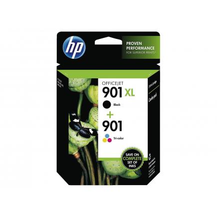 HP 901XL Negro + 901 Color Pack de 2 Cartuchos de Tinta Originales - SD519AE