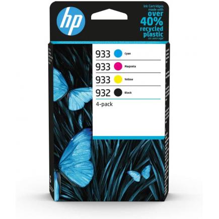 HP 932 + 933 Pack de 4 Cartuchos de Tinta Originales - 6ZC71AE