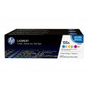 HP CB541A / CB542A / CB543A Pack de 3 Cartuchos de Toner Originales - 125A