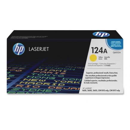 HP Q6002A Amarillo Cartucho de Toner Original 124A