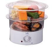 Jata CV200 Vaporera Electrica Portatil 400W - 2 Cestas Apilables - Capacidad total 3,5L - Temporizador de 60min - Desconexion Automatica