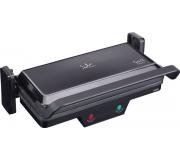 Jata GR266 Parrilla Electrica 1000W - Placas Mixtas - Recubrimiento Antiadherente Libre de PFOA - Apertura 180º - Superficie 27x14cm