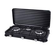 Jata JECG2703 Cocina de Gas Portatil 3 Fuegos - Tapa Protectora - Apta para Propano y Butano