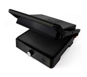 Jata JEGR1913 Parrilla Electrica 2000W - Placas Lisas - Recubrimiento Antiadherente Libre de PFOA - Regulador de Temperatura - Apertura 180º - Superficie 29x24cm