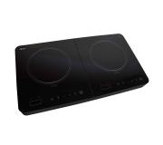Jata JEVI1460 Cocina Electrica Induccion Portatil de 2 Placas 3500W - Ø 185mm - Control Tactil - Temporizador 240min - Rango de Temperatura 60º - 240º - Indicadores luminosos