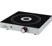 Jata V139 Cocina Electrica Vitroceramica Portatil de 1 Placa 2000W - Ø 180mm - Termostato Regulable de Temperatura - Indicador luminoso
