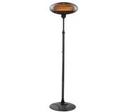 Jocca Calefactor de Pie para Exterior 2000W - 3 Niveles de Potencia - Control de Termostato - Sistema Antivuelco