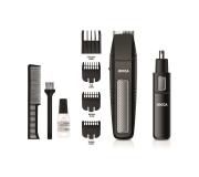 Jocca Set de Afeitado - Incluye Recortador para Pelos de Nariz y Orejas - Cuchillas de Acero - 4 Peines Guia
