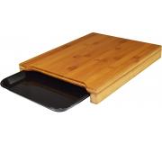 Jocca Tabla de Bambu para Cortar con Bandeja - Medidas Tabla 35.7x27.4x4cm, Bandeja 35x24x2 cm