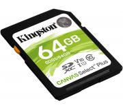 Kingston Tarjeta SDXC 64GB UHS-I Clase 10 100MB/s Canvas Select Plus