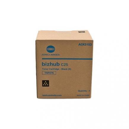 Konica Minolta Bizhub C25 / TNP-27K Negro Cartucho de Toner Original A0X5153 (caja con restos de etiquetas)