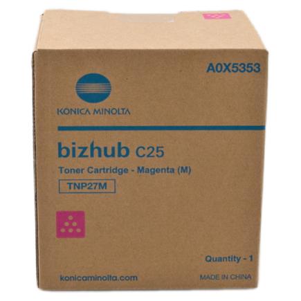 Konica Minolta Bizhub C25 / TNP-27M Magenta Cartucho de Toner Original A0X5353 (caja con restos de etiquetas)