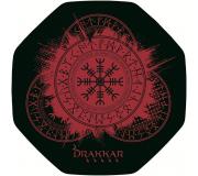 Konix Drakkar Kattegat Alfombra de Suelo Gaming - Forma Octogonal - Antideslizante - Bordes Cosidos - Tamaño 995x3mm