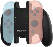 Konix Mythics Adaptador con Cargador para 2 Joy-Con Nintendo Switch - Bateria Recargable de 1000 mAh - Cable de Carga Rapida 0.50m - Carga mientras Juegas