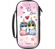 Konix Unik Be Love Funda para Nintendo Switch - Bolsillo de Malla - Asa de Transporte