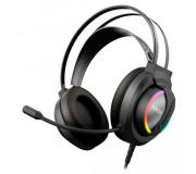 Krom Kappa Auriculares Gaming USB - Microfono Flexible - Diadema Ajustable - Amplias Almohadillas - Altavoces de 50mm - Cable de 2.10m - Color Negro