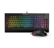 Krom Kaylos Pack Gaming Teclado USB + Raton USB 6400dpi - Iluminacion RGB - Funcion Antighosting - Color Negro