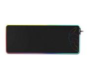 Krom Knout XL RGB  Alfombrilla Gaming - Iluminacion RGB - Superficie de Microfibra - Base de Caucho - 90x35x0.3 cm - Color Negro