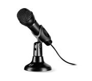 Krom Kyp Microfono Gaming Omnidireccional - Base Solida - Angulo Ajustable - Jack 3.5mm - Color Negro