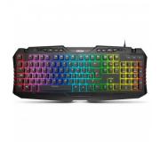 Krom Kyra Teclado Gaming USB - Iluminacion RGB - 10 Teclas Multimedia - Funcion Antighosting - Cable de 1.80m - Color Negro