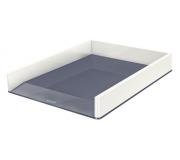 Leitz WOW Bandeja de Sobremesa Portadocumentos - Formato A4 - Color Blanco/Gris