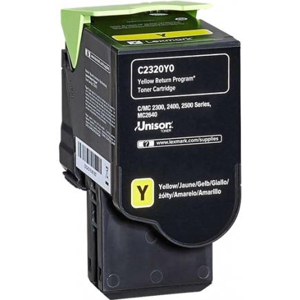 Lexmark C2325 / C2425 / C2535 / MC2325 / MC2425 / MC2535 / MC2640 Amarillo Cartucho de Toner Original - C2320Y0