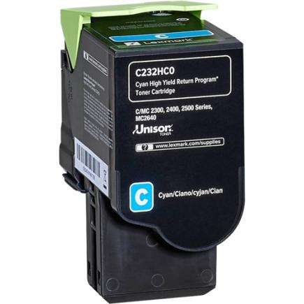 Lexmark C2325 / C2425 / C2535 / MC2325 / MC2425 / MC2535 / MC2640 Cyan Cartucho de Toner Original - C232HC0