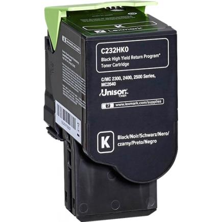 Lexmark C2325 / C2425 / C2535 / MC2325 / MC2425 / MC2535 / MC2640 Negro Cartucho de Toner Original - C232HK0