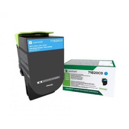 Lexmark CS317 / CS417 / CS517 / CX317 / CX417 / CX517 Cyan Cartucho de Toner Original 71B20C0