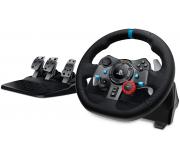 Logitech G29 Driving Force Juego de Volante y Pedales Compatible con PS3, PS4, PS5 y PC - Giro 900º - Efecto Force Feedback - Freno No Lineal - Volante de Aluminio, Cuero y Acero - Pedales Ajustables - Adaptable a Mesa y Soporte
