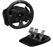Logitech G923 Trueforce Juego de Volante y Pedales de Carreras Compatible con Xbox Series X/S, Xbox One y PC - LEDS Indicador RPM - Giro 900º - Efecto Force Feedback con Trueforce - Freno Progresivo - Volante de Aluminio, Cuero y Acero