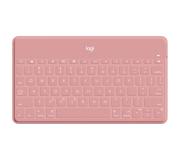Logitech Keys to Go Teclado Bluetooth para iPhone, iPad y Apple TV - Teclas de Acesso Directo - Base para Smartphone - Ultraligero - Proteccion Antiderrames - Color Rosa