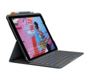 Logitech Slim Folio Funda con Teclado Bluetooth para iPad 7ª y 8ª Generacion 10.2" - Escritura, Dibujo y Lectura - Color Gris