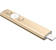 Logitech Spotlight Presentador Inalambrico - Radio de Accion 30m - Vibracion - Color Oro
