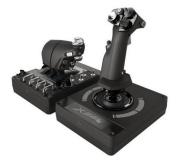 Logitech X56 Hotas Joystick + Acelerador USB - Iluminacion RGB - 31 Botones Programables, 13 Ejes y 5 Selectores de Vista - Dos Aceleradores - Color Negro