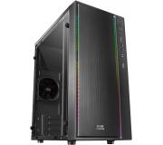 Mars Gaming MCM Caja Minitorre Micro ATX, Mini-ITX - Panel Lateral Acrilico - Iluminacion RGB - Tamaño HDD 2.5", 3.5" - USB-A 3.0, USB-A 2.0 y Audio - 1 Ventilador 80mm Incluido