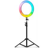 Mars Gaming MGRING Anillo de Luz ARGB USB con Tripode de hasta 150cm - 35 Modos de Iluminacion ARGB - 1200lm - Mando a Distancia - Cable de 1.80m