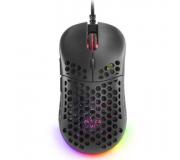 Mars Gaming MM55 Raton Gaming USB 12800dpi - Carcasa de Panel Perforado - 5 Botones - Iluminacion RGB Chroma - Uso Diestro - Cable de 1.70m