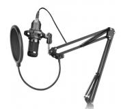 Mars Gaming MMICPRO Microfono USB Cardioide de Brazo Extensible para Streaming - Soporte Antivibraciones - Cable de 2.50m