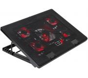 Mars Gaming MNBC2 Base de Refrigeracion para Portatil hasta 17.3" USB - Inclinacion Ajustable - 5 Ventiladores - Iluminacion LED Rojo