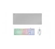 Mars Gaming Pack 3 en 1 de Teclado Tecnologia Hibrida H-Mech, Antighosting USB RGB + Raton 10000dpi USB RGB + Alfombrilla 800x300x4mm