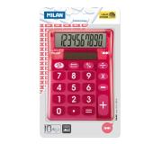 Milan Calculadora 10 Digitos Look - Calculadora de Sobremesa - Teclas grandes - Tecla rectificacion entrada de datos - Color Rosa
