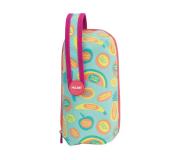 Milan Frutikis Pack de 4 Estuches portatodo con Contenido de Serie - Contenido: Goma de Borrar, 2 Sacapuntas, 1 Lapiz de Grafito HB, 3 Boligrafos (Verde, Negro y Rojo), 1 Regla de 15 cm, 12 Lapices de Colores Ergo y 12 Rotuladores